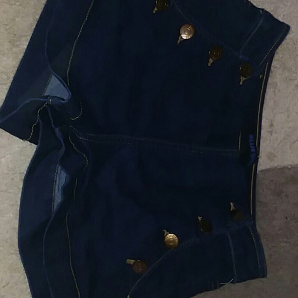 Blue denim shorts